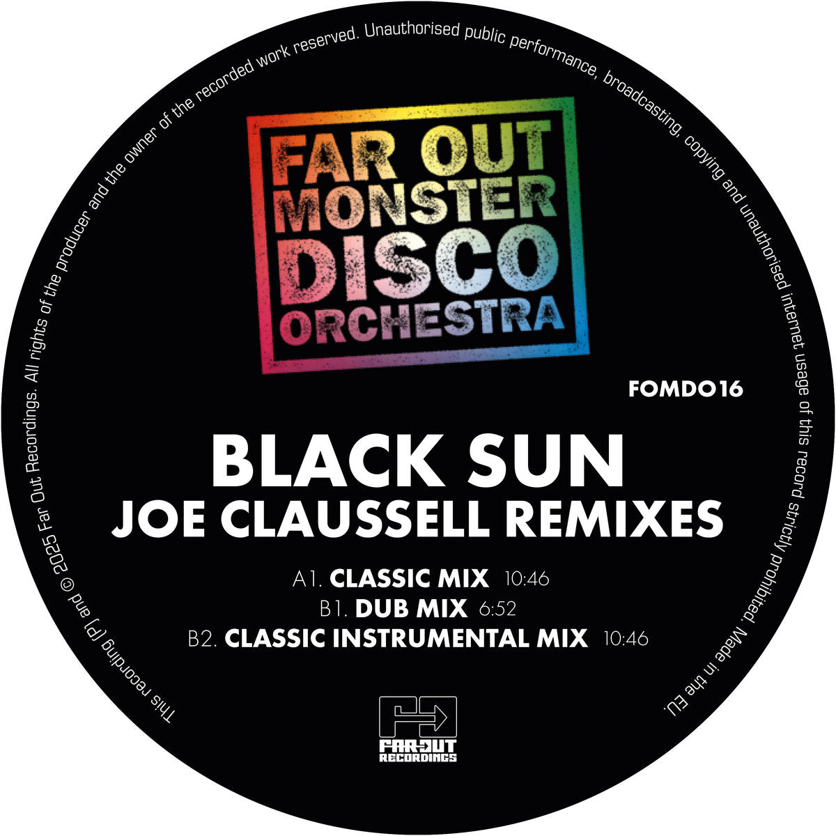 Far Out Monster Disco Orchestra-Black Sun (Joaquin Joe Claussell Sacred Rhythm Remixes)