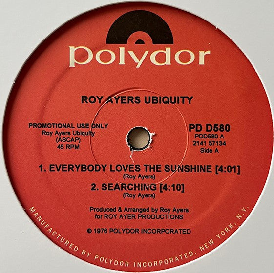 Roy Ayers Ubiquity – Everybody Loves The Sunshine – Gramaphone Records