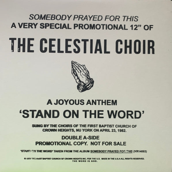 洋楽 Celestial Choir - Stand On The Word Celestial Choir – Stand On The Word – Gramaphone Records