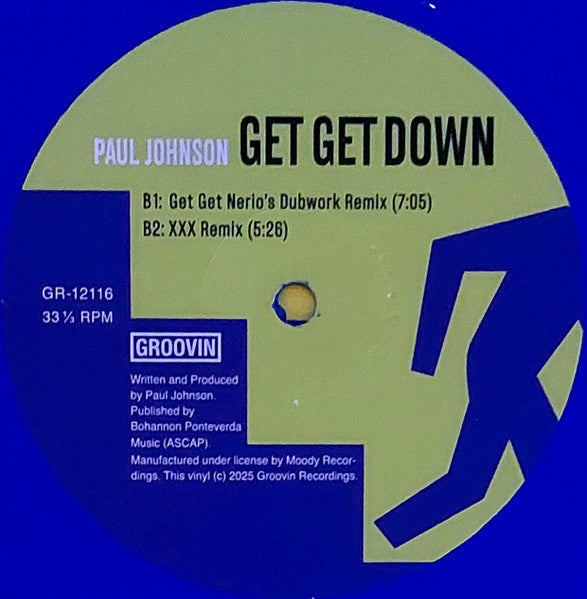 Paul Johnson-Get Get Down (Blue Vinyl)