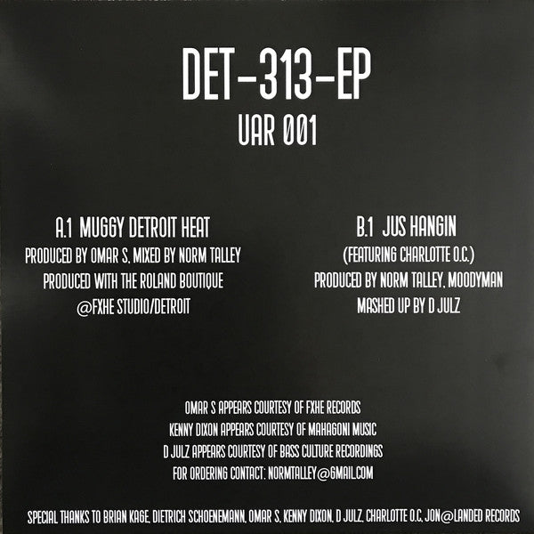 Norm Talley, Moodymann, Omar S – Det-313-EP