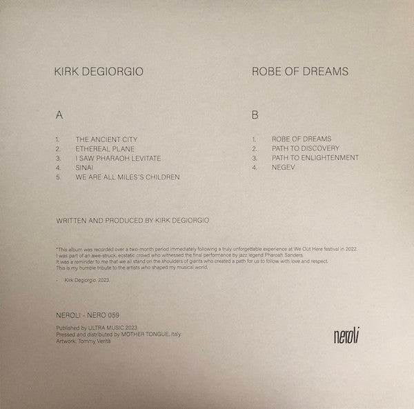 Kirk Degiorgio-Robe Of Dreams