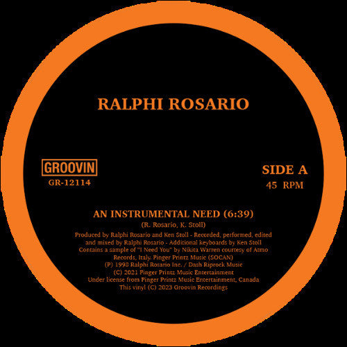 Ralphi Rosario-An Instrumental Need / Take Me Up