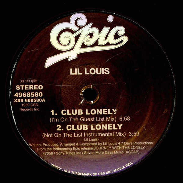 Lil' Louis & The World – Club Lonely (Mixes)