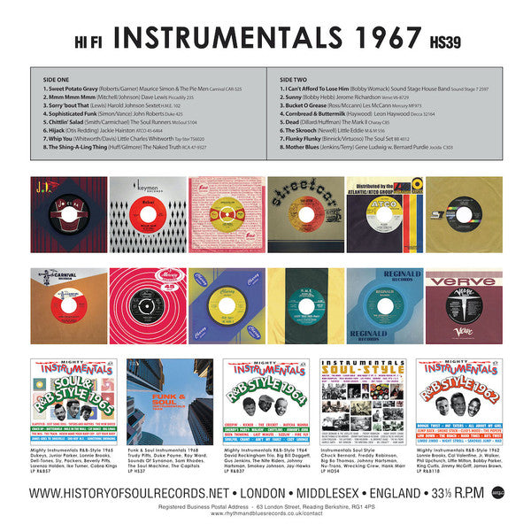 Various - Funk & Soul Instrumentals 1967 – Gramaphone Records