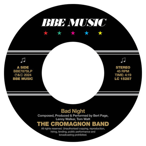 The Cromagnon Band - Bad Night/Quadrant