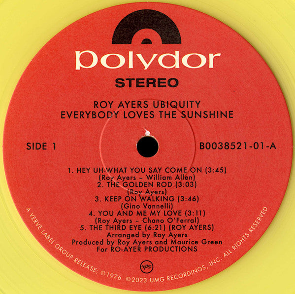 Roy Ayers Ubiquity – Everybody Loves The Sunshine (Lemonade Vinyl)