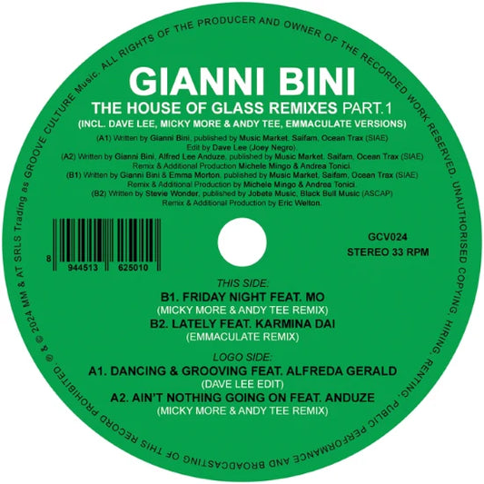 Gianni Bini – The House Of Glass Remixes Part. 1