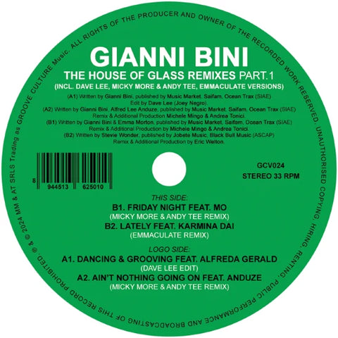 Gianni Bini – The House Of Glass Remixes Part. 1