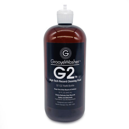 GrooveWasher G2 High tech Record Cleaning Fluid - 32 oz Refill Bottle