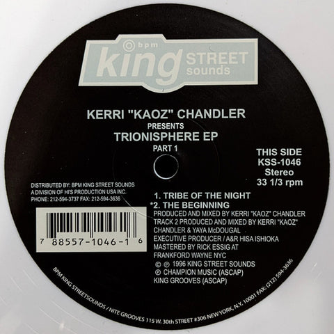 Kerri "Kaoz" Chandler - Trionisphere EP (Part 1) (White Vinyl)