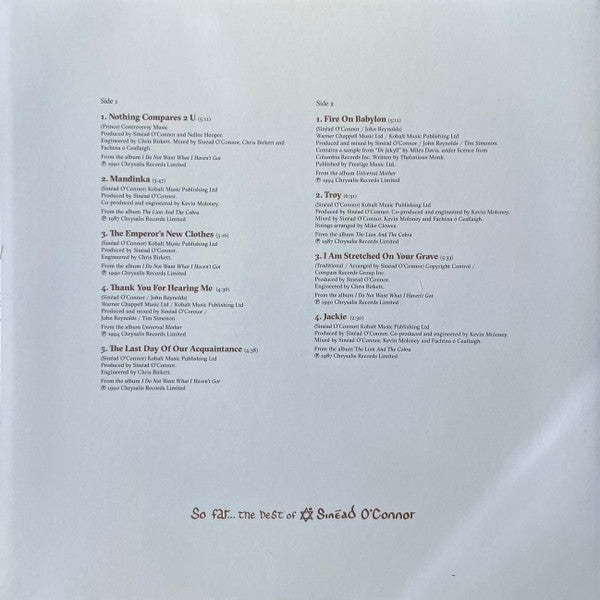 Sinéad O'Connor - So Far… The Best Of Sinéad O'Connor