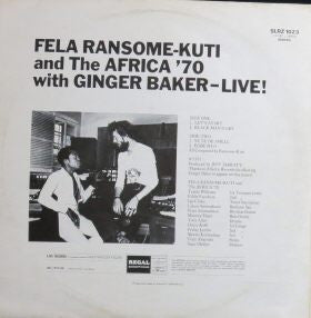 Fela Ransome-Kuti* And The Africa '70* With Ginger Baker - Live!