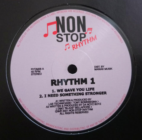 Rhythm 1-We Gave You Life-BLANK LABELS